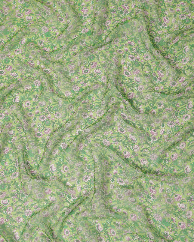 Green Polyester Chiffon Fabric 110cm | Regal Fabrics