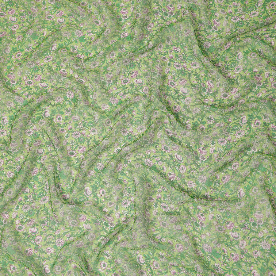 Green Polyester Chiffon Fabric 110cm | Regal Fabrics