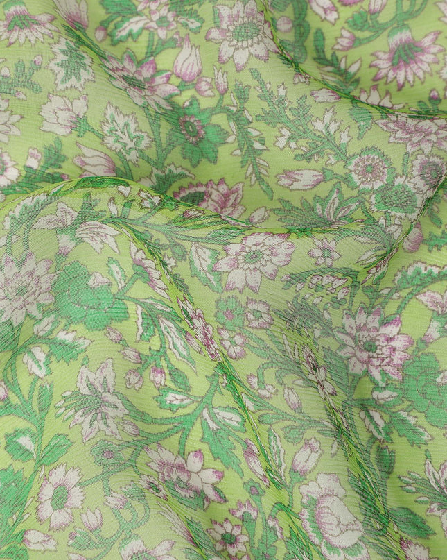 Green Polyester Chiffon Fabric 110cm | Regal Fabrics