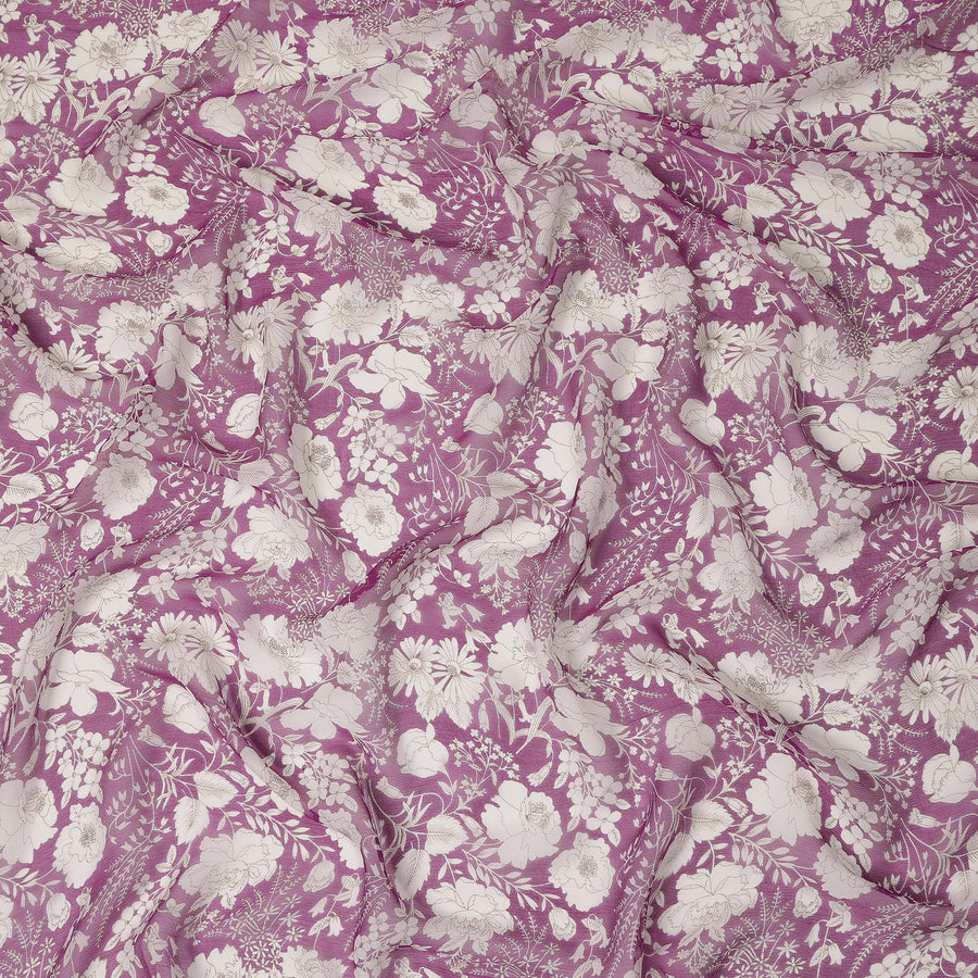 Purple Polyester Chiffon Fabric 110cm | Regal Fabrics