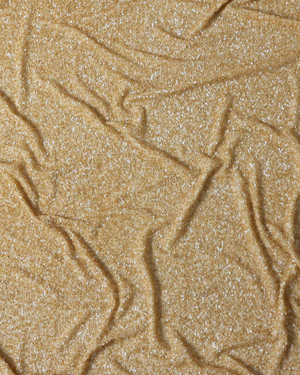 Champagne Gold Silk Georgette Sequin Fabric 110cm