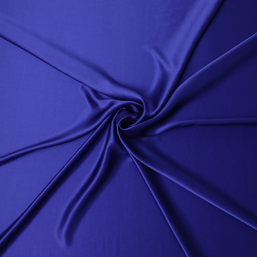 Royal Blue Premium Pure Silk Satin Fabric 110 Cms Width, Made in China-D25824