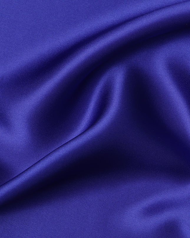 Royal Blue Premium Pure Silk Satin Fabric 110 Cms Width, Made in China-D25824