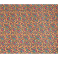 Orange Floral Silk Crepe Fabric 110cm India