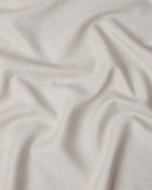 Light Beige Premium Pure Linen Fabric 60 Lea Plain Solid Design, 150 Cms Width, India-D25548