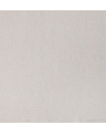 قماش كتان نقي فاخر بلون بيج فاتح، تصميم سادة، 60 ليا، عرض 150 سم، الهند - D25548