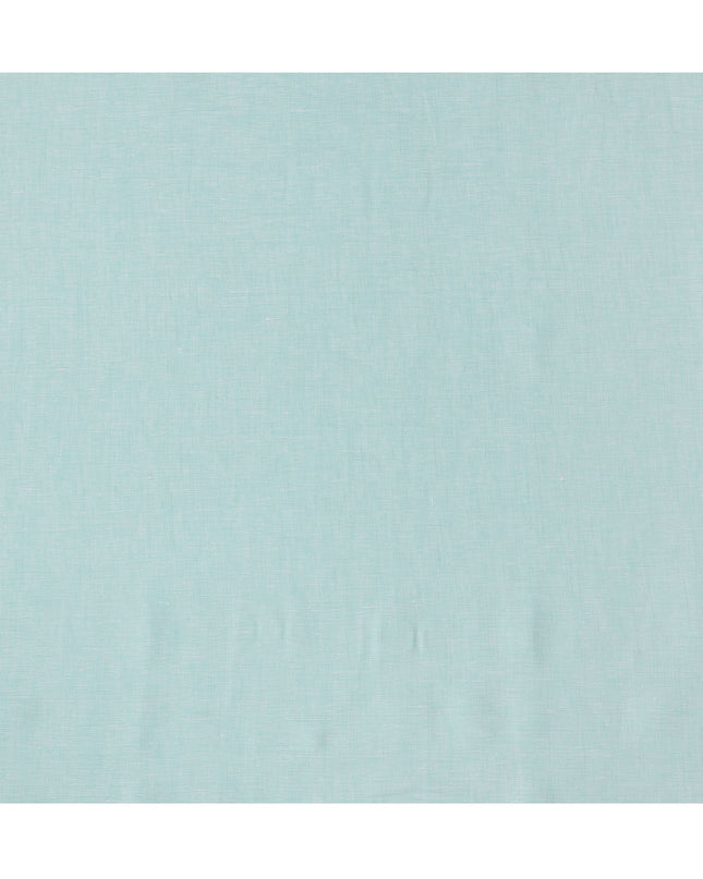Aqua Blue Premium Pure Linen Fabric 60 Lea Plain Solid Design, 150 Cms Width, India-D25550