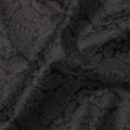 Black with Gold Paisley Print Blended Cotton Shirting Fabric, 150 Cms, India-D25148