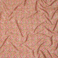 Beige Floral Viscose Crepe Fabric 110cm - 0502749
