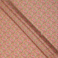 Beige Floral Viscose Crepe Fabric 110cm - 0502749