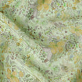 Mint Green Ditsy Floral Printed Viscose Crepe Fabric 110 Cms Width Made in India-D27579