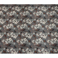 Grey Floral Viscose Crepe Fabric 110cm - 0502930