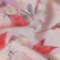 Pink Floral Printed Viscose Crepe 110cm
