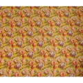 Mustard Yellow Bold Floral Printed Viscose Crepe Fabric 110 Cms Width Made in India-D27581