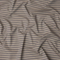 Brown and Grey Horizontal Striped Cotton Shirting Fabric, Width 150 Cms, Made in Japan-D26055