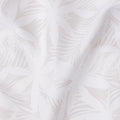 White with Subtle Leaf Print Blended Cotton Shirting Fabric, 150 Cms, India-D25149