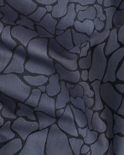 Grey Abstract Print Blended Cotton Shirting Fabric, 150 Cms, India-D25143