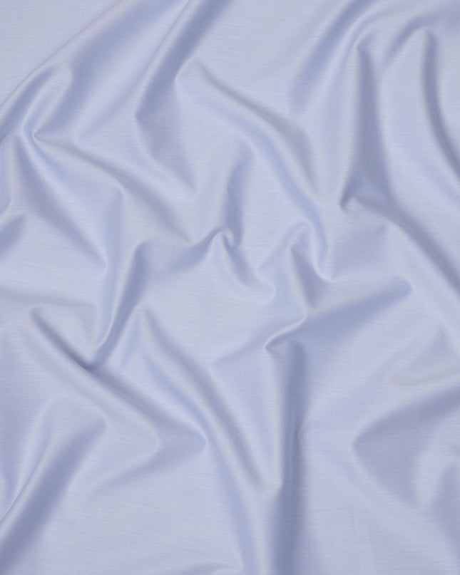 Light Blue Solid Premium 100% Swiss Cotton Shirting Fabric, 150 Cms, Switzerland-D24683