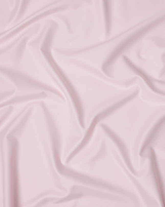 Baby Pink Herringbone Weave Premium 100% Swiss Cotton Shirting Fabric, 150 Cms, Switzerland-D24693