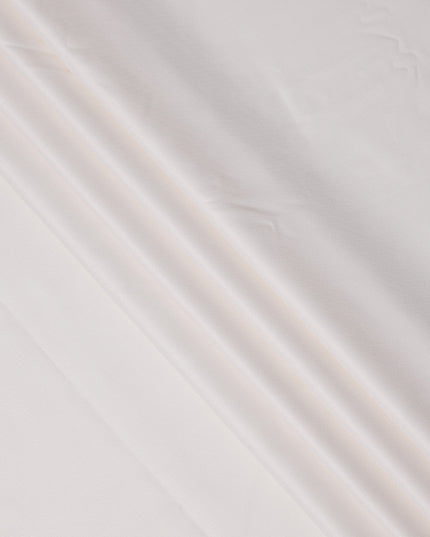 White Herringbone Weave Premium 100% Swiss Cotton Shirting Fabric, 150 Cms, Switzerland-D24694