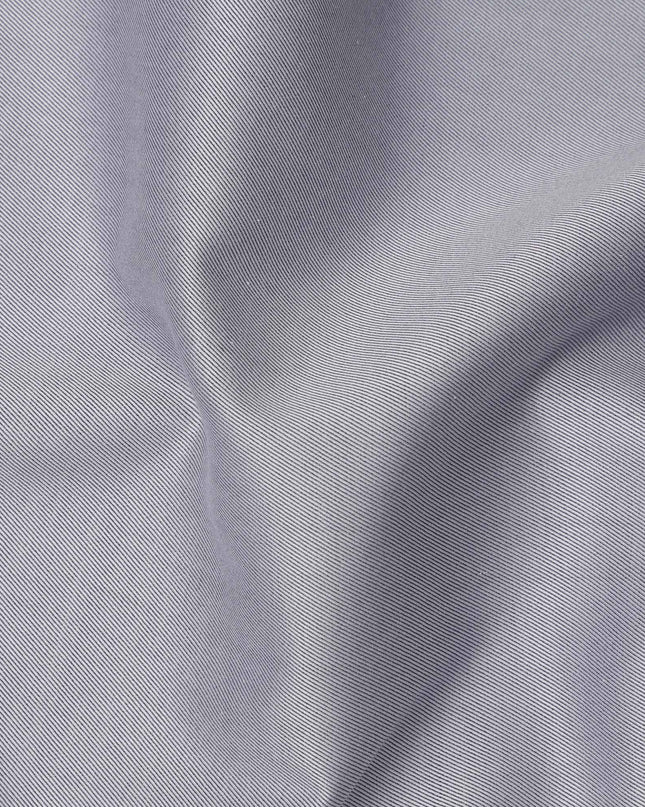 Steel Grey Solid Premium 100% Swiss Cotton Shirting Fabric, 150 Cms, Switzerland-D24686