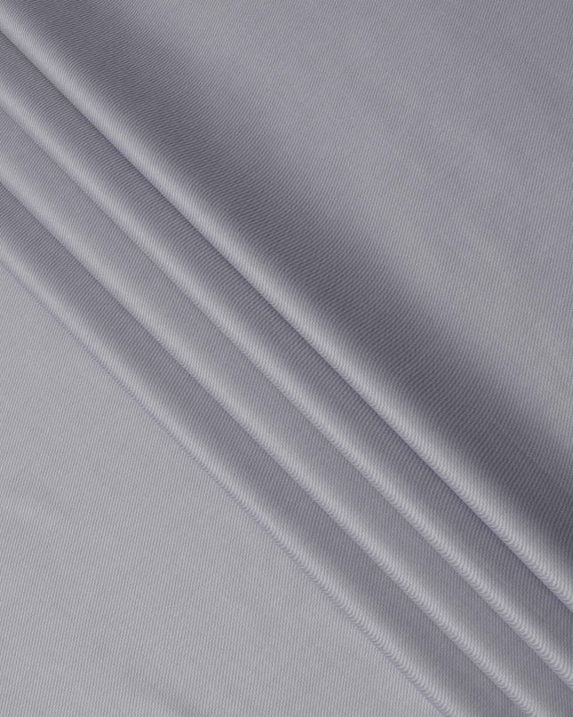 Steel Grey Solid Premium 100% Swiss Cotton Shirting Fabric, 150 Cms, Switzerland-D24686
