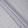 Pearl Grey Jacquard Pattern Swiss Cotton Shirting Fabric, 150 Cms, Switzerland-D24934