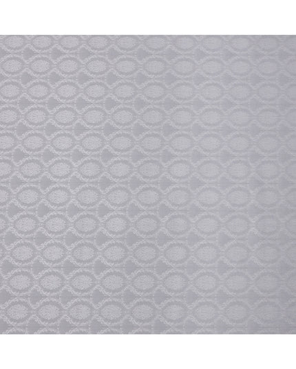 Pearl Grey Jacquard Pattern Swiss Cotton Shirting Fabric, 150 Cms, Switzerland-D24934