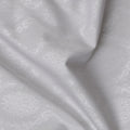 Silver White Jacquard Design Swiss Cotton Shirting Fabric, 150 Cms, Switzerland-D24935