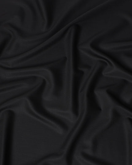 Black Super 130s Wool Suiting Piece