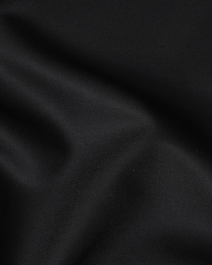 Black Super 130s Wool Suiting Piece