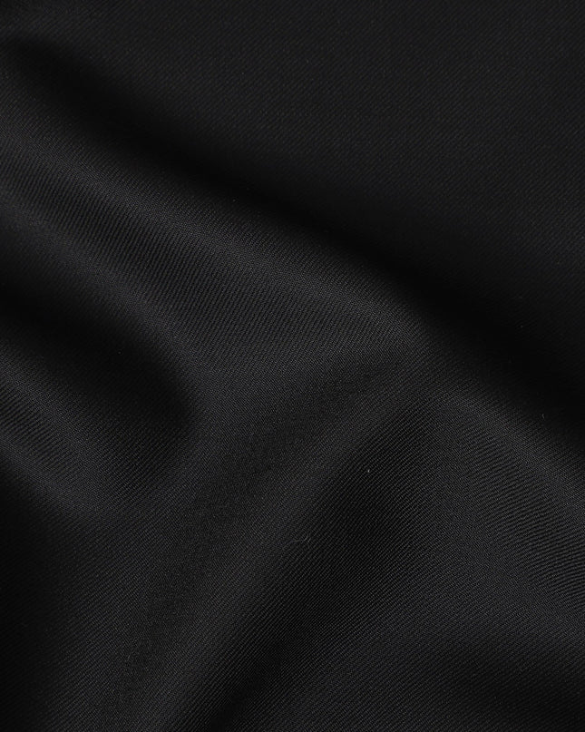 Black Super 130s Wool Suiting Piece