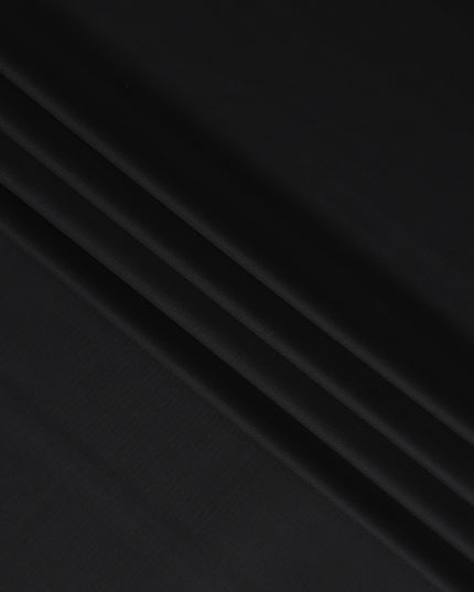 Black Super 130s Wool Suiting Piece