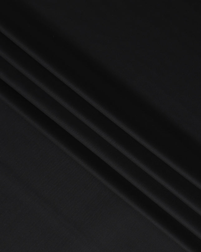 Black Super 130s Wool Suiting Piece