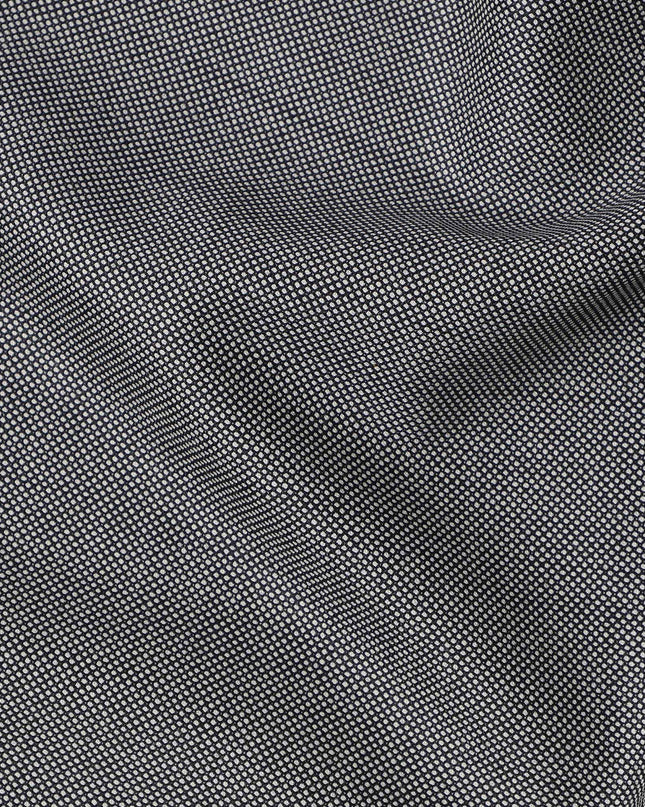 Grey Premium Super 150's English All Wool Suiting Fabric, Width 150 Cms, Made in United Kingdom-D25015