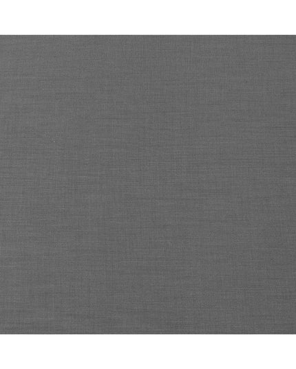 Grey Premium Super 150's English All Wool Suiting Fabric, Width 150 Cms, Made in United Kingdom-D25015