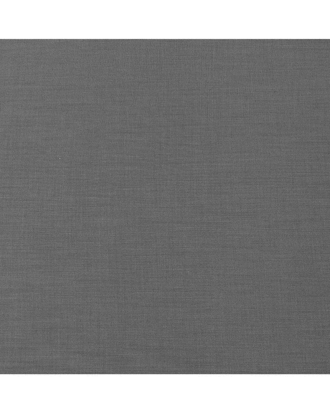 Grey Premium Super 150's English All Wool Suiting Fabric, Width 150 Cms, Made in United Kingdom-D25015