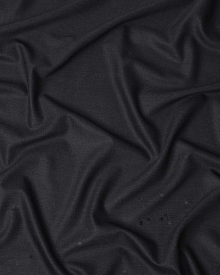 Charcoal Premium Super 150's English All Wool Suiting Fabric, Width 150 Cms, Made in United Kingdom-D25014
