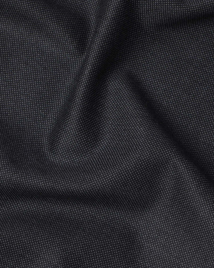 Charcoal Premium Super 150's English All Wool Suiting Fabric, Width 150 Cms, Made in United Kingdom-D25014