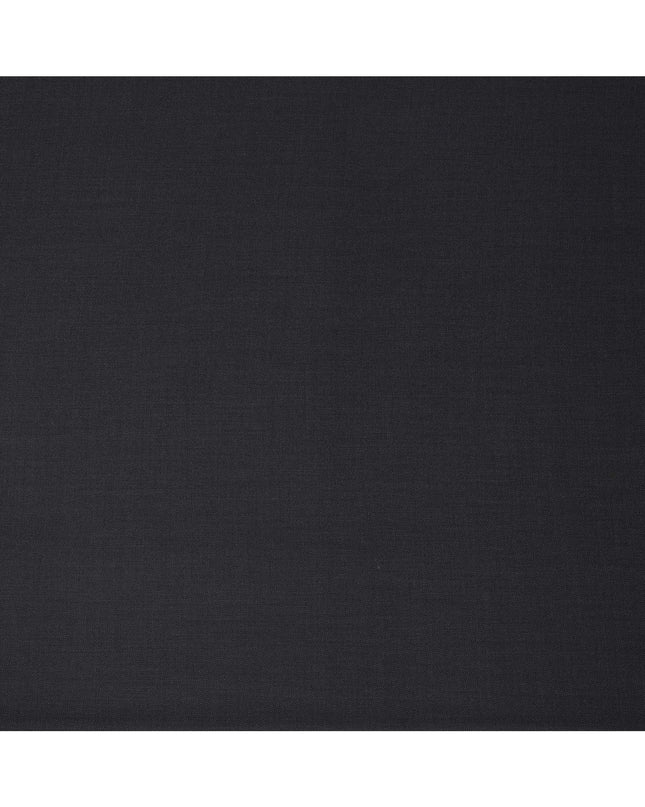 Charcoal Premium Super 150's English All Wool Suiting Fabric, Width 150 Cms, Made in United Kingdom-D25014