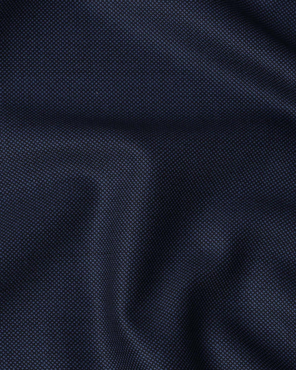 Navy Blue Premium Super 150's English All Wool Suiting Fabric, Width 150 Cms, Made in United Kingdom-D25016