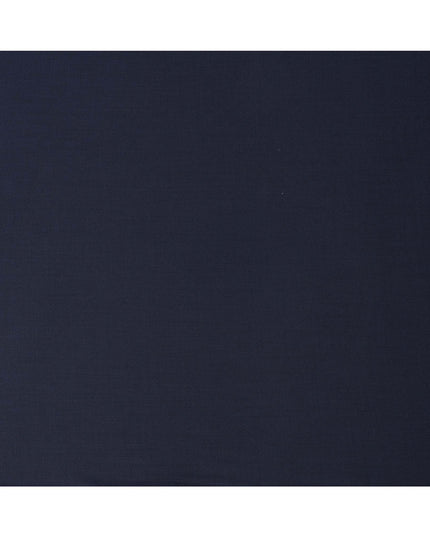 Navy Blue Premium Super 150's English All Wool Suiting Fabric, Width 150 Cms, Made in United Kingdom-D25016