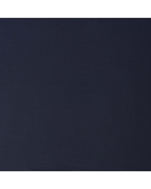 Navy Blue Premium Super 150's English All Wool Suiting Fabric, Width 150 Cms, Made in United Kingdom-D25016