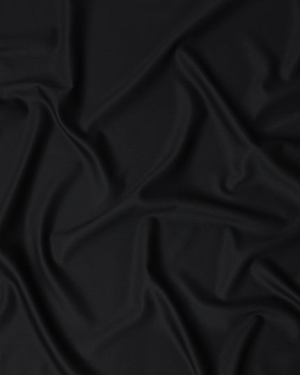 Black Super 160s Wool Suiting Fabric