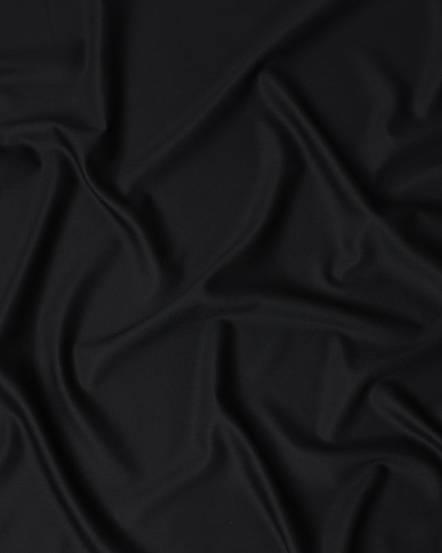 Black Super 160s Wool Suiting Fabric