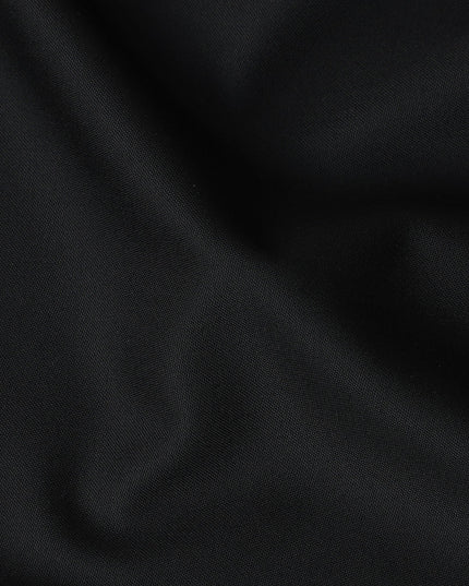 Black Super 160s Wool Suiting Fabric