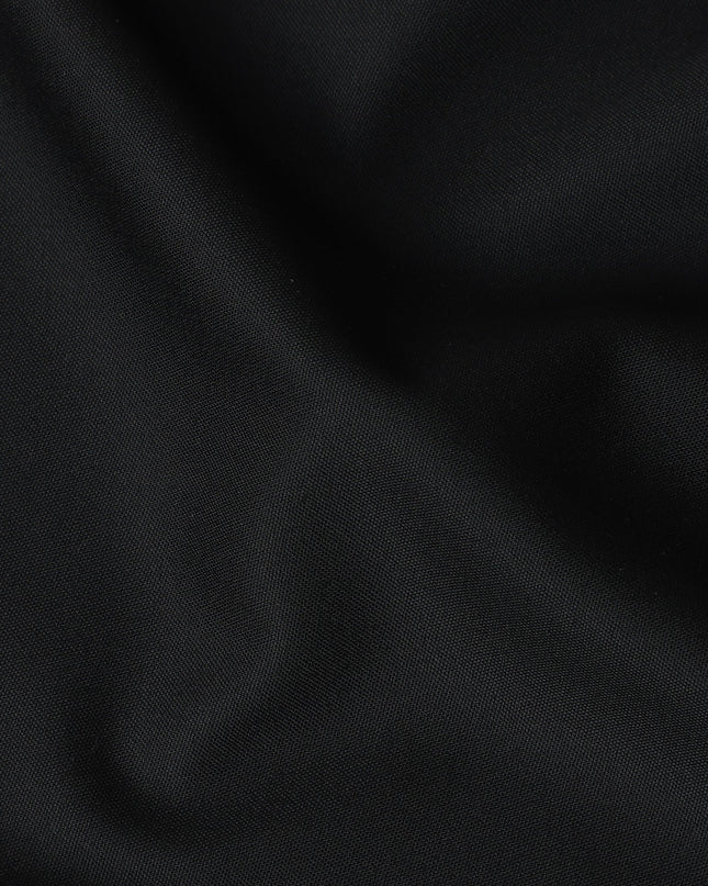 Black Super 160s Wool Suiting Fabric