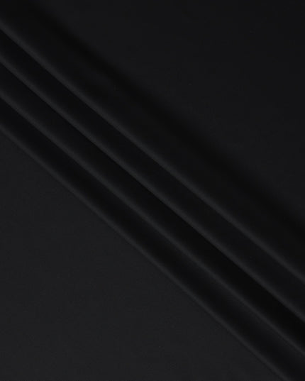 Black Super 160s Wool Suiting Fabric