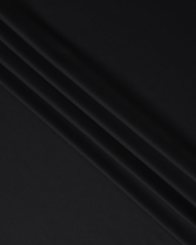 Black Super 160s Wool Suiting Fabric