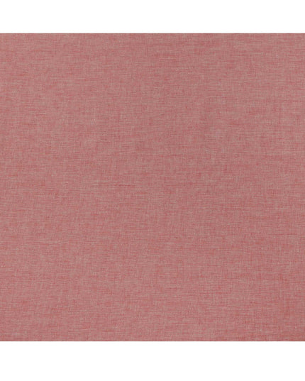 قماش كتان نقي فاخر باللون الأحمر المرجاني، تصميم سادة، 60 ليا، عرض 150 سم، الهند - D25554